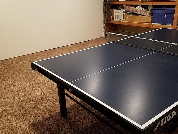 Rec room with storage