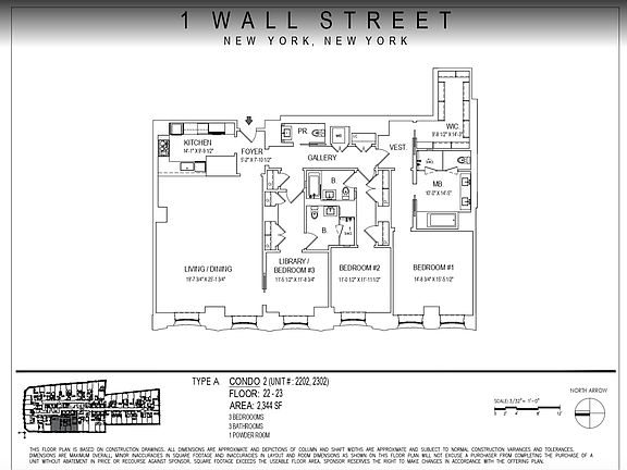 2nd image of 1 Wall St APT 2202
