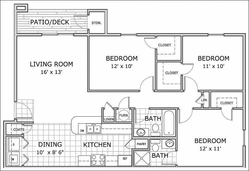 Floor plan 3 Bedroom