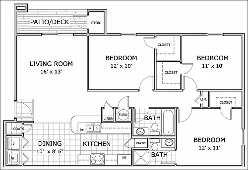 Floor plan 3 Bedroom