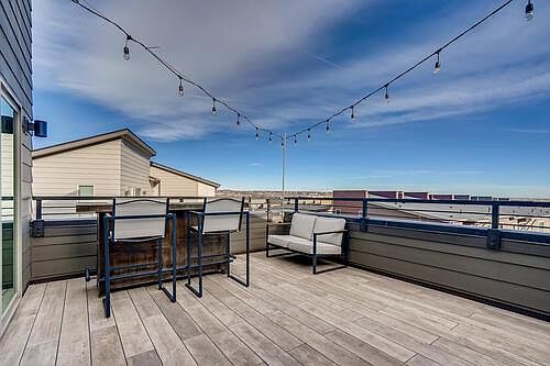 view from back rooftop patio deck