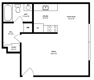 Floor plan Studio