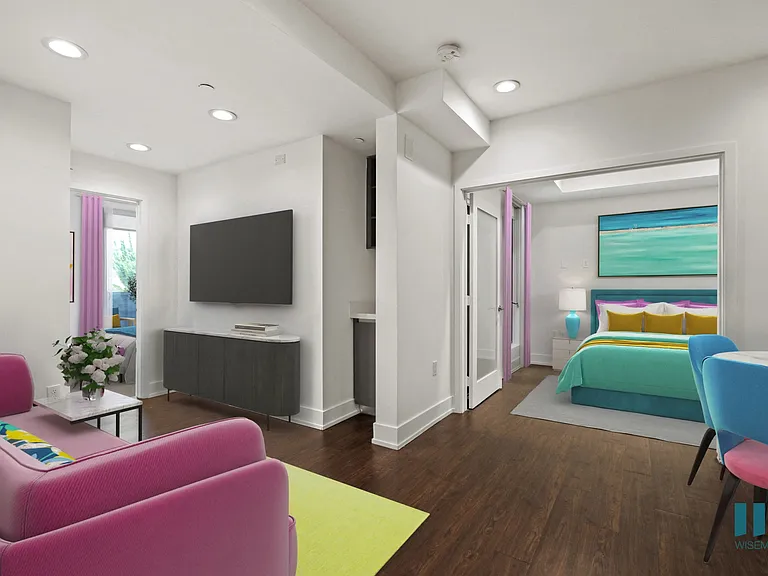 Open-Concept Floor Plan with Built-In Cabinet Storage