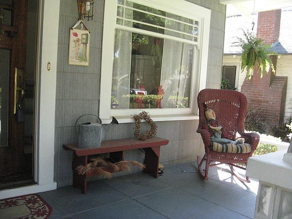 relax on the covered front porch