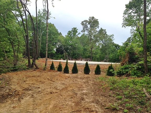 Concrete pad is plumbed