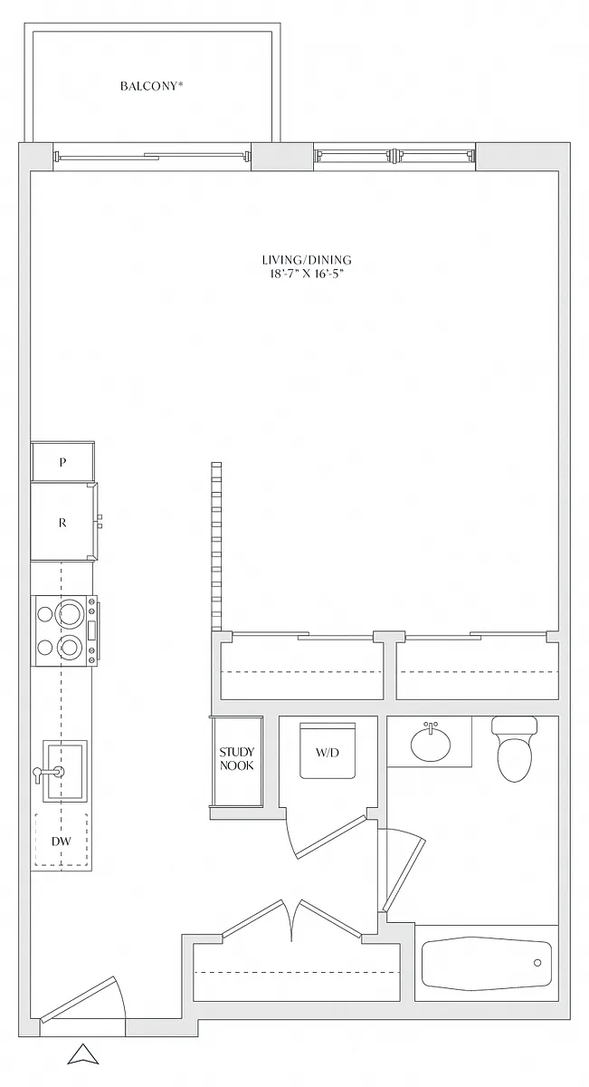 Floor plan Studio-S3d