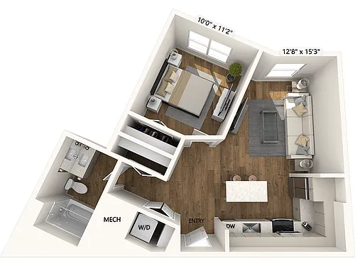 Floor plan A1-631sf-FinishIV