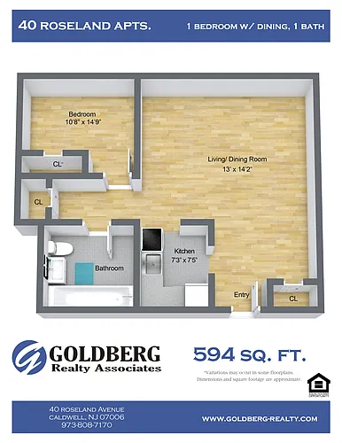 Floor plan One Bedroom Medium