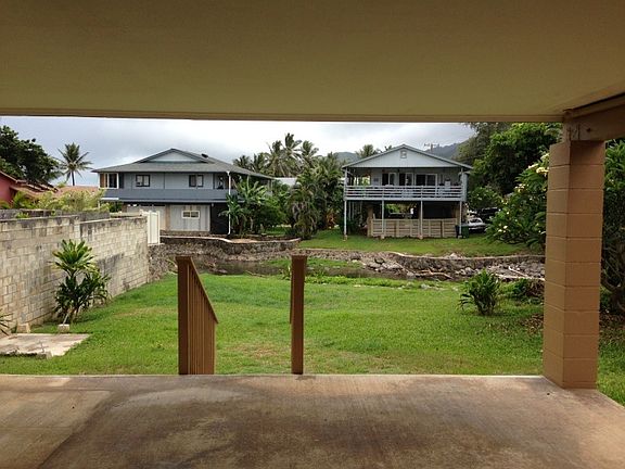 Carport looking out to the yard