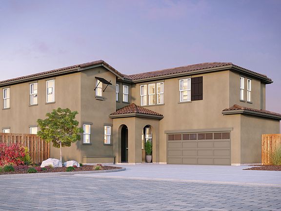 Early California Elevation of the Exterior Rendering of Residence Seven at Chandler in Brentwood, CA