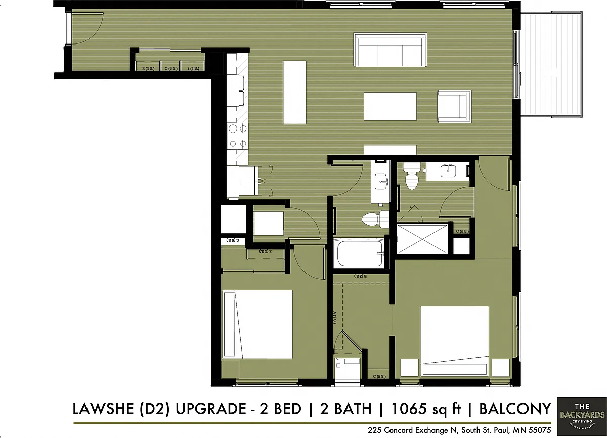 Floor plan The Backyards - Lawshe (D2) - Upgrade