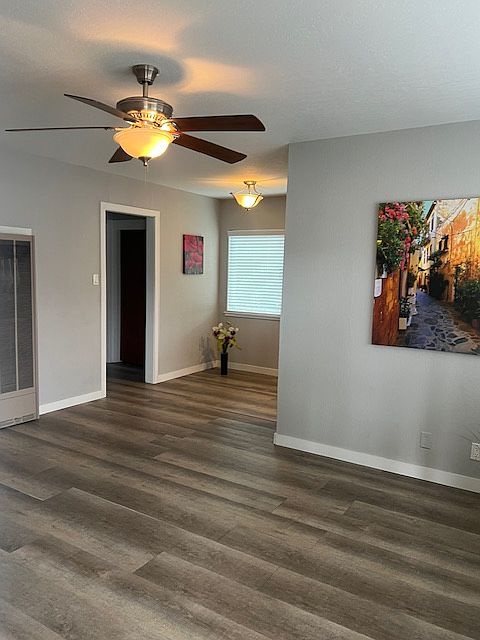 Living room and nook area