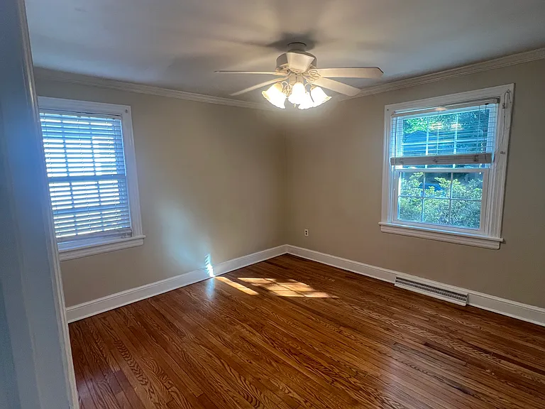first floor bedroom -two closets two large windows