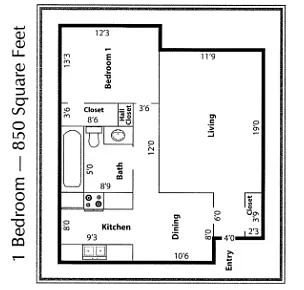 Floor plan 1X1