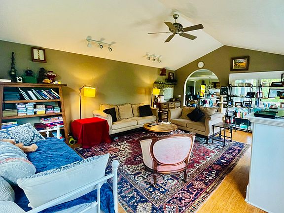 Bright family room with twin trundle beds