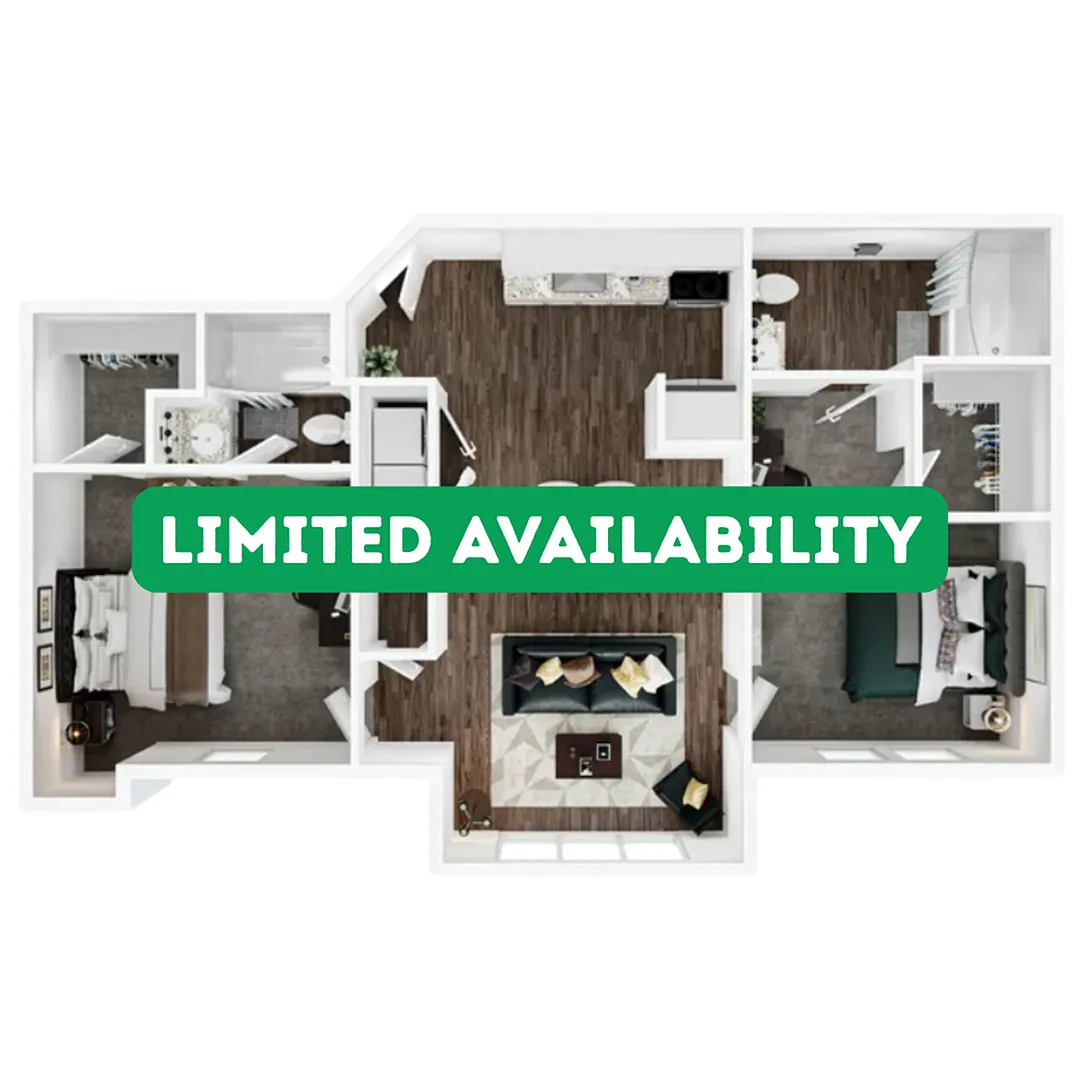 Floor plan 2BR/2BA