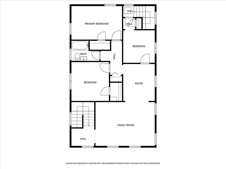 Upstairs floor plan