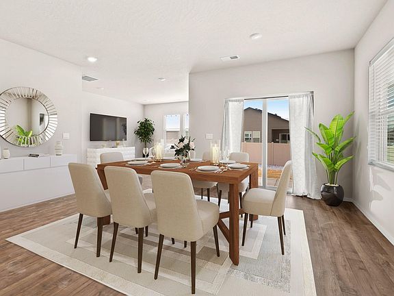 Dining room leading to covered porch