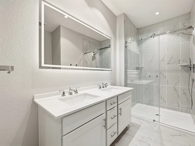 Guest Bathroom with Dual Sinks and Walk-in Shower (Phase I Plan 4192 -S)