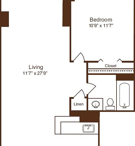 One Bedroom - A5 Floor Plan One Bedroom - A5 Floor Plan