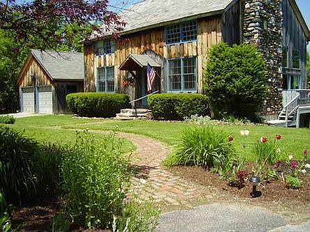 walkway to barnhouse