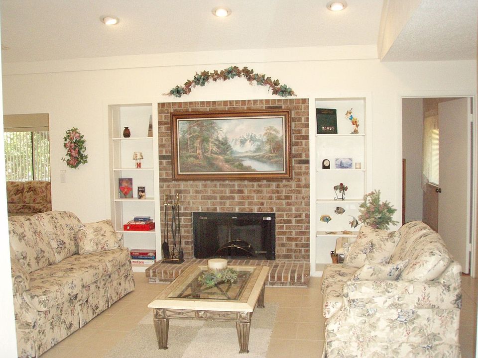 Living room with fireplace
