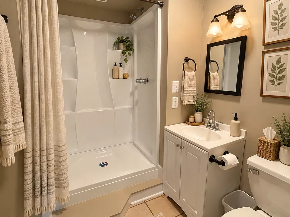 This home features two full bathrooms. The neutral finishes make it feel fresh and comfortable, while the second full bathroom adds extra convenience for guests or a shared household