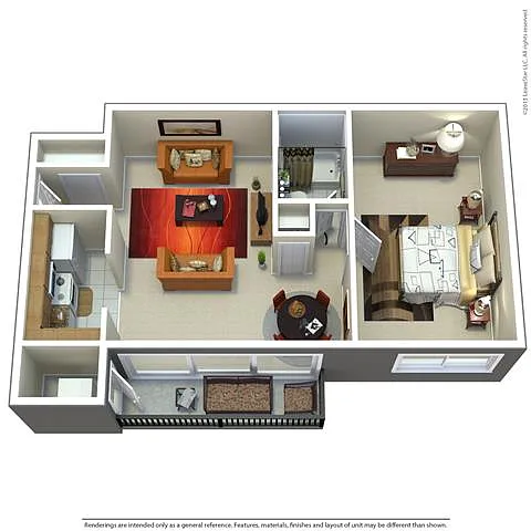 Floor plan 1Bedroom 1Bathroom