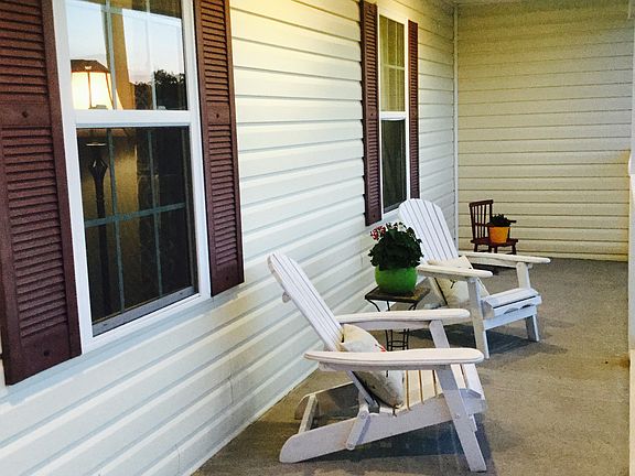 Shaded front porch