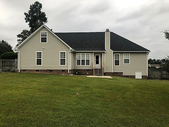 Backyard view of the home