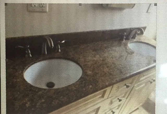 Recently newly added double vanity with two sinks! A nice touch for a one bed. Tub newly reglazed and new, clear shower door.