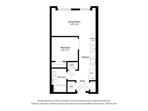Floor plan Studio-S01