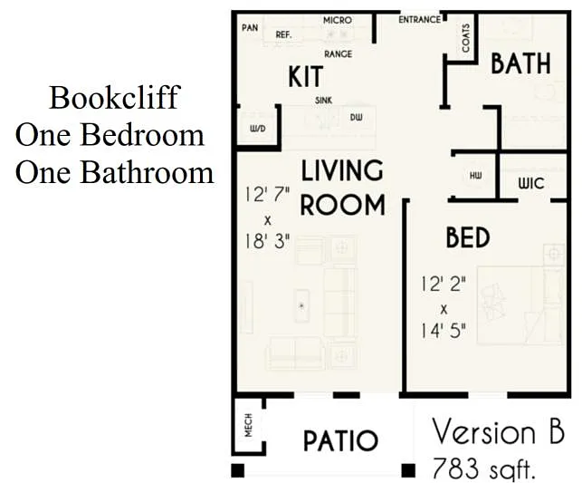 Floor plan The Bookcliff
