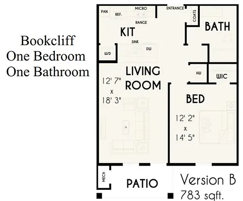 Floor plan The Bookcliff