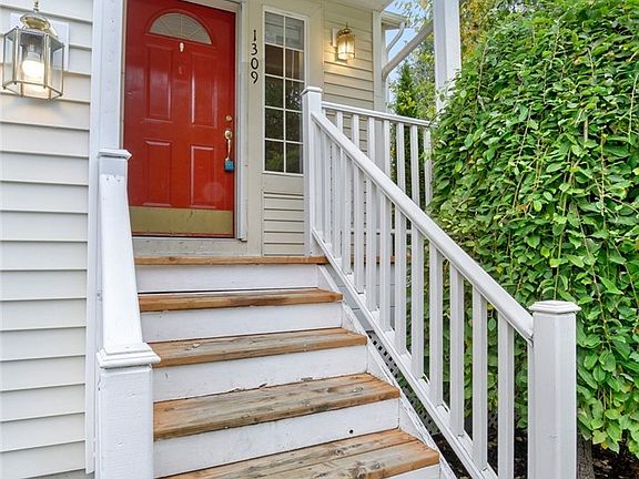Deck wraps around to side gate.