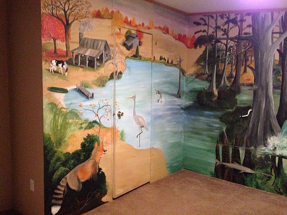 Custom painted mural 