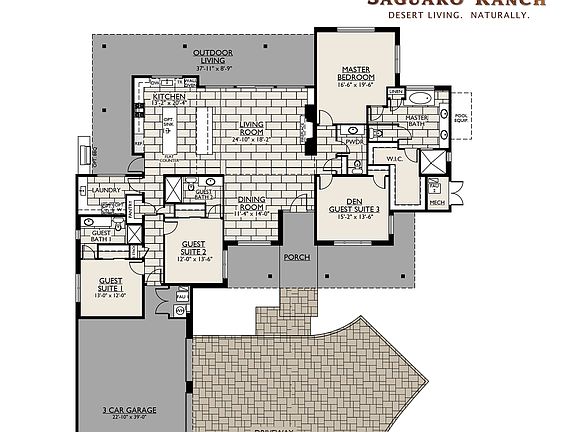 2934 Floorplan - Modern Territorial and Ranch Elevation