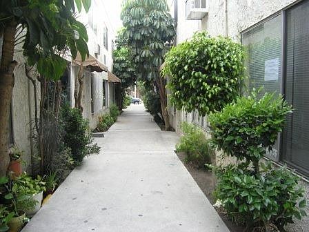 Court yard to 2-story townhome
