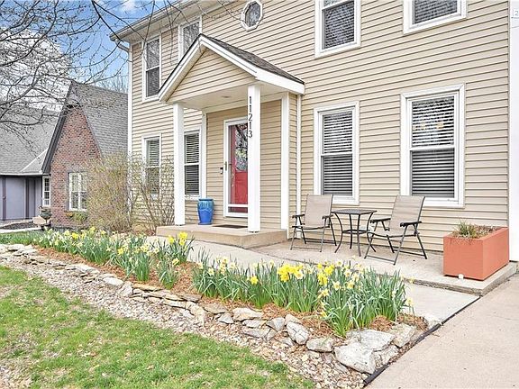 Vinyl siding and large gutters make  for easy maintenance.