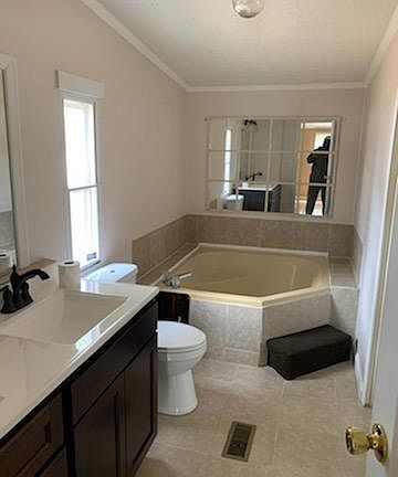 Master bathroom with garden tub