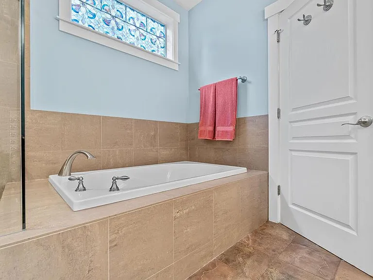 Master Bathroom with Large Shower and Oversized Bathtub