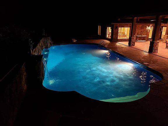 pool at night