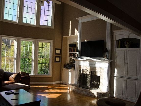 Two story family room