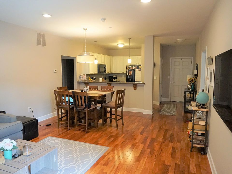 Open floor plan with living and dining room