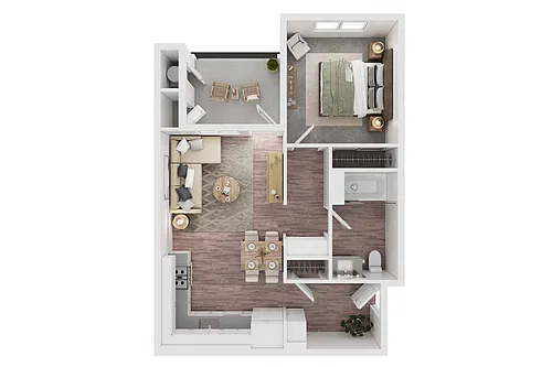 Floor plan 1-bedroom