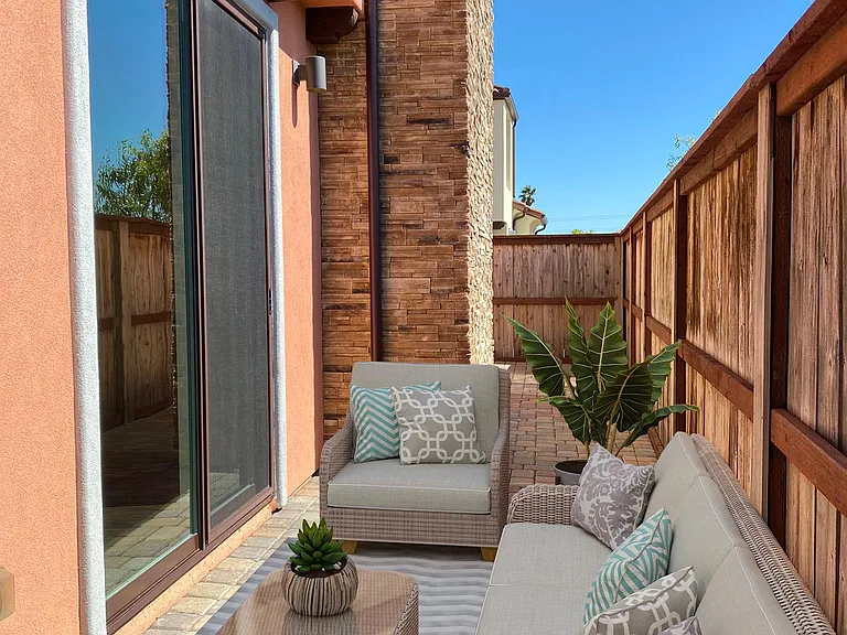 Private side patio_perfect for morning coffee or relaxing outdoors.