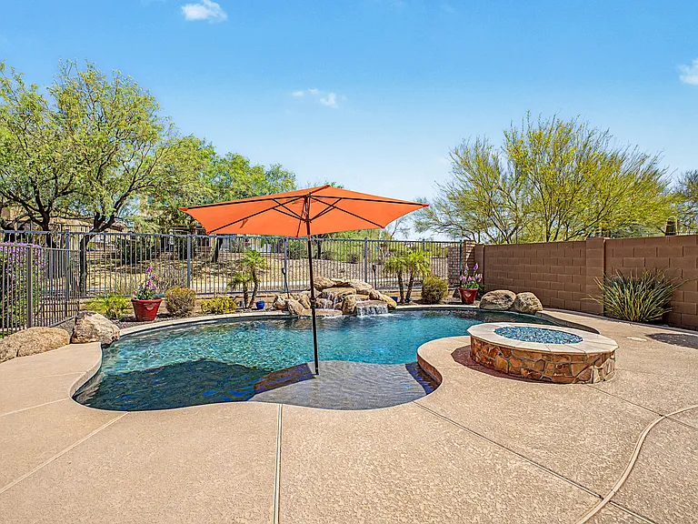 Additional view of pool area.