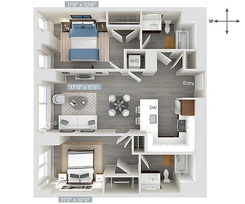 Floor plan B3-1065-1073