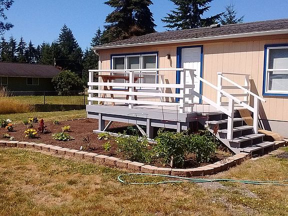 Deck & flower garden