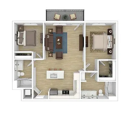 Floor plan 2x2B